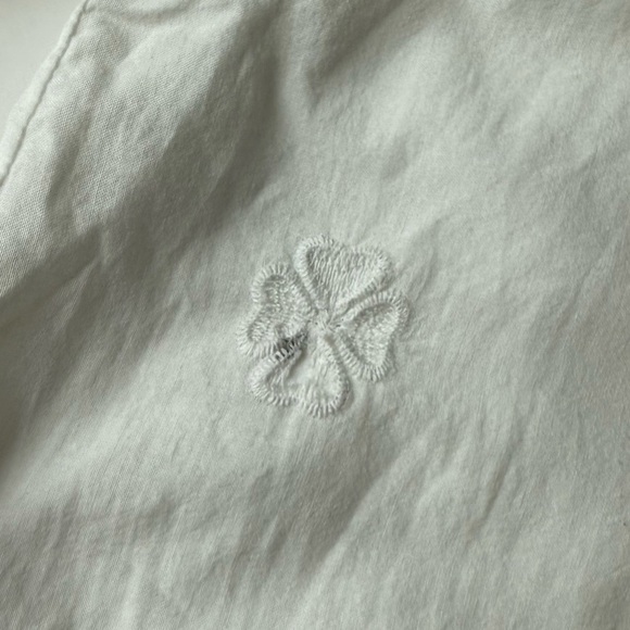 Karakorum Dress Womens Size M/L White Stripe Faux Pearl Lace Cotton - Picture 9 of 14